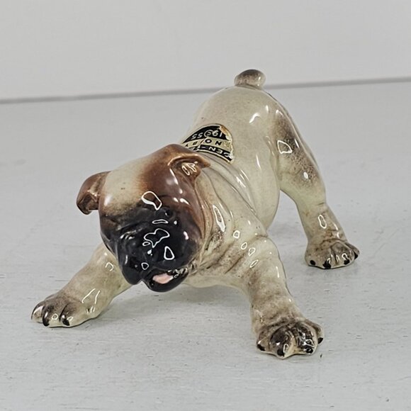 Vintage Hagen Renaker DW Nobby English Bulldog Puppy Dog Figurine - Picture 2 of 8